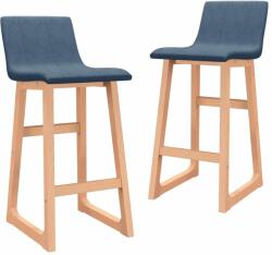 vidaXL Scaune de bar, 2 buc. , albastru, material textil (289401)