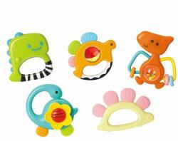 Jucarii Bebe Set 5 Zornaitoari Dinozauri Multicolori (1109)