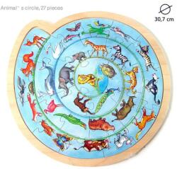 Goki Puzzle rotund Cercul animalelor (GOKI57790) - ookee