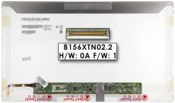 AU Optronics Gyári új fényes 15.6 HD (1366x768) LED kijelző (csatlakozó: 40 pin - bal)