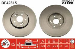 TRW Disc frana TRW SINGLE DF4231S (DF4231S)