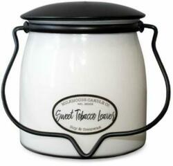 Milkhouse Candle Creamery Sweet Tobacco Leaves Butter Jar 454 g
