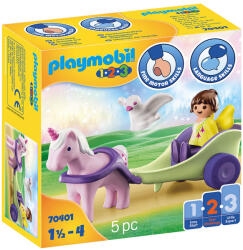 Playmobil 1.2. 3 Zana Cu Trasura Si Unicorn (70401)