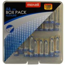 Maxell Baterii alcaline MAXELL LR6 AA, 100 buc în cutie din PVC, ML-BA-LR6-100PK-PVC