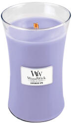 WoodWick Lavender Spa lumânare parfumată cu fitil de lemn 609, 5 g