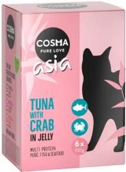 Cosma 6x100g Cosma Asia nedves macskatáp frissentartó tasakban - Tonhal & rákhús