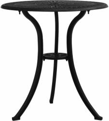 vidaXL Masă de grădină, negru, 62x62x65 cm, aluminiu turnat (315580)