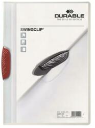 DURABLE Gyorsfűző, klipes, A4, DURABLE Swingclip® 30, piros (DB226003) (226003)