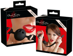  Bad Kitty - szilikon szájpecek közepes (fekete) - erotikashow