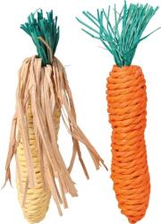 TRIXIE kukorica és répa formájú fogkoptatók rágcsálóknak (2 db / szett | 15 cm)