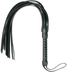 EasyToys Flogger - puha műbőr korbács (fekete) - szexaruhaz