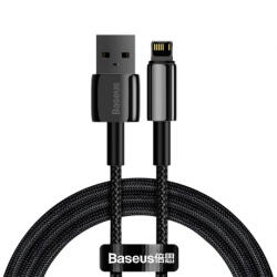 Baseus Tungsten kábel USB / Lightning 2.4A 1m, fekete (ALWJ-01)
