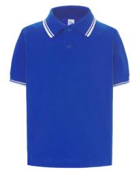JHK Tricou polo copii City, bumbac 100%, royal blue/white (PKID210RBWH)