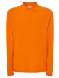 JHK Tricou polo cu maneca lunga barbati, bumbac 100%, Premier, orange (PORA210LSOR)