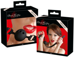Bad Kitty - szilikon szájpecek közepes (fekete) - sexshopcenter