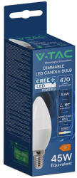 V-TAC CREE SMD 5.5W dimmelhető E14 természetes fehér C37 LED gyertya égő - SKU 2120186-6 (2120186-6)