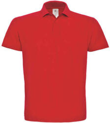 B and C Férfi galléros póló rövid ujjú B&C Piqué Polo Shirt - PUI10 - 4XL, Piros