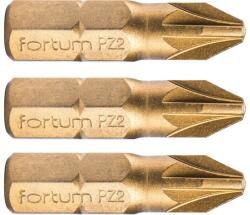 Extol behajtóhegy PZ, 3 db, S2 acél, Titanium bevonat; PZ 1×25mm, bliszteren (4741371)
