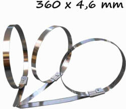 Fém Gyorskötöző-Kábelkötegelő ( 360x4.6 mm )