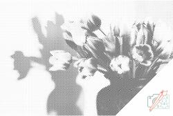  PontPöttyöző - Tulipánok vázában Méret: 40x60cm, Keretezés: Keret nélkül (csak a vászon), Szín: Piros