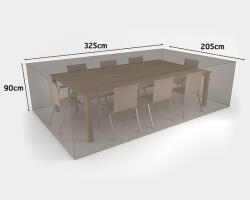 Nortene COVERTOP bútortakaró 90 g/m2 - 225 x 145 x h. 90 cm - asztal+székek - drapp - 2013599