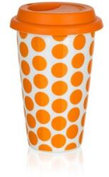 BANQUET Color Plus Orange kerámia bögre szilikon tetővel, 280 ml 60338003O (60338003O)