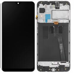 Samsung A105G/DS, A105M/DS Galaxy A10 (NEM EU verzió) Előlap Keret+LCD Kijelző+Érintőüveg (GH82-19367A, GH82-19515A) Fekete, Service Pack