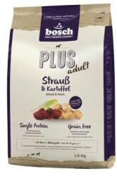 bosch Plus Hrana uscata cu strut & cartofi pentru cainii junior cu intolerante alimentare 12.5 kg + recompense 300 g