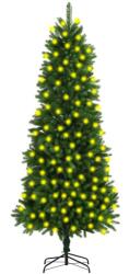 vidaXL Brad de Crăciun artificial cu LED-uri, verde, 240 cm (3077471)
