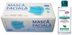  Pachet masca protectie respiratorie 50 buc/cutie + Dezinfectant maini gel 75 ml Sanytol MPR01D (MPR01D)