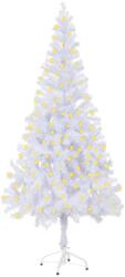 vidaXL Brad de Crăciun artificial cu LED-uri&suport, 180cm, 620 ramuri (3077408)
