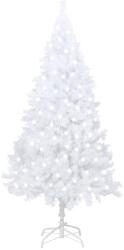 vidaXL Brad de Crăciun artificial cu LED&ramuri groase, alb, 120 cm (3077453)