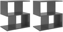 vidaXL Noptiere, 2 buc. , gri extralucios, 50x30x51, 5 cm, PAL (806381)