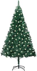 vidaXL Brad de Crăciun artificial LED & ramuri groase verde 120 cm (3077448)