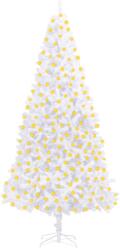 vidaXL Brad de Crăciun artificial cu LED-uri, alb, 300 cm (3077736)