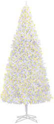 vidaXL Brad de Crăciun artificial cu LED-uri, alb, 500 cm (3077740)