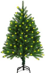 vidaXL Brad de Crăciun artificial cu LED-uri, verde, 120 cm (3077467)