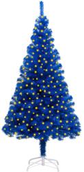 vidaXL Brad de Crăciun artificial cu LED-uri&suport albastru 210cm PVC (3077424)