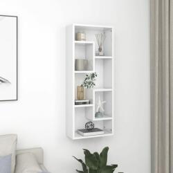 vidaXL Raft de perete, alb extralucios, 36x16x90 cm, PAL (803017) Raft