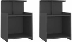 vidaXL Noptiere, 2 buc. , gri, 40x35x60 cm, PAL (806180)
