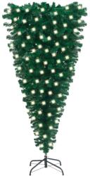 vidaXL Brad de Crăciun artificial inversat, cu LED-uri, verde, 150 cm (3077974)