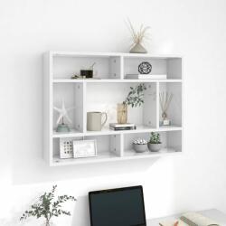 vidaXL Raft de perete, alb extralucios, 75x16x55 cm, PAL (803008) Raft