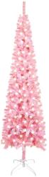 vidaXL Set pom de Crăciun subțire cu LED-uri, roz, 240 cm (3077987)