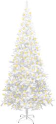 vidaXL Brad de Crăciun artificial cu LED-uri L alb 240 cm (3077410)