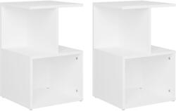 vidaXL Noptiere, 2 buc. , alb, 35x35x55 cm, PAL (806347)