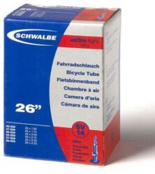 Schwalbe SV14 Extra Light 26 x 1, 5-2, 35 (40/60-559) MTB belső gumi 40 mm hosszú bontható szeleppel, 130 g, presta