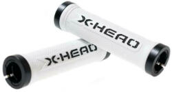 BikeFun X-HEAD Lock-on bilincses markolat, 130 mm, fehér, fekete bilinccsel