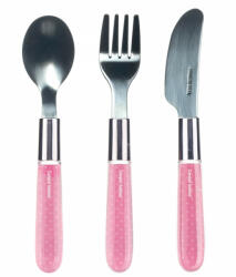 Canpol babies fém evőeszköz kanál, villa, kés 18hó+ rózsaszín