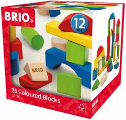 BRIO Set Blocuri Colorate Din Lemn 25 Piese (BRIO30114) - top10toys