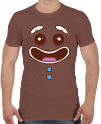 printfashion Mézeskalács arc - Férfi póló - Mogyoróbarna (5543780)